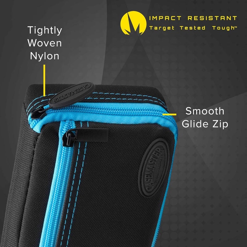 CASEMASTER Plazma Dart Case for Soft and Steel Tip Darts, Holds 3 Darts and Features Built-In Storage Tube and Pockets for Flights, Tips, Shafts, and Personal Items - Image 3
