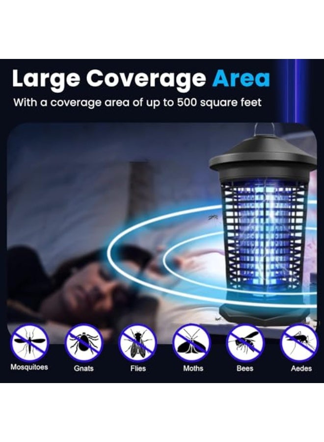 Generic Electric Bug Zapper Outdoor Mosquito Killer Lamp 20W - 360° UV Electric 100m² Mosquito Killer Lamp, Waterproof Insect Trap for Flies, Moths & Gnats with Detachable Tray & Complementary Cleaning Brush  - Image 3
