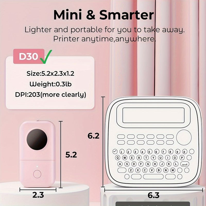 Purple Thermal Mini Label Printer Portable Label Maker Machine with Tape Compatible with iOS Android for Home Office Organization - Image 2