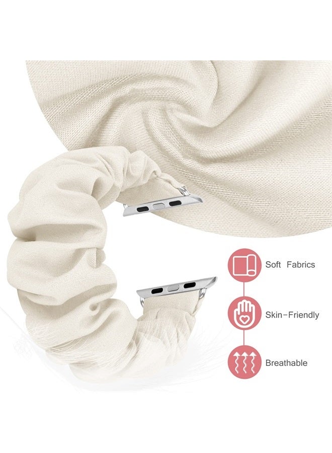 MEULOT Scrunchie Watch Bands for Women Compatible with Apple Watch Bands Series 8 7 6 5 4 3 2 1 SE, Soft Elastic Replacement Wristband for iWatch Bands 38mm 40mm 41mm 42mm 44mm 45mm (Star 4S) - Image 1
