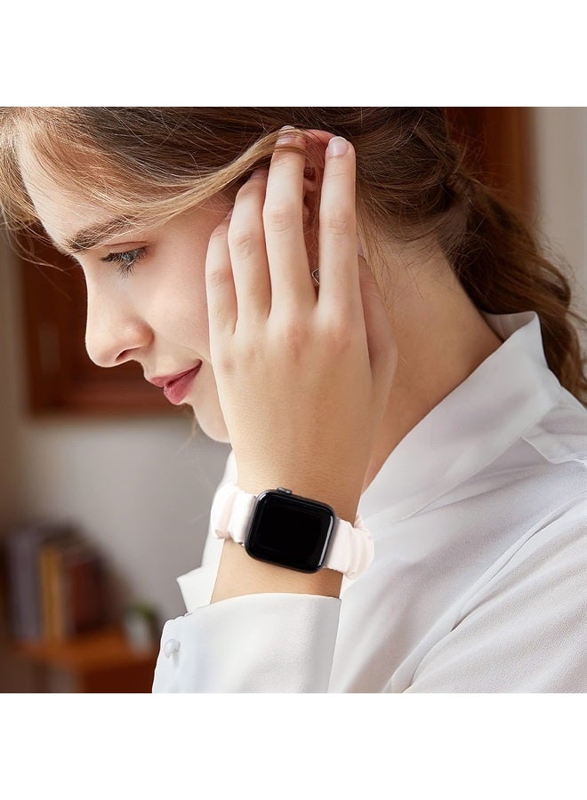 MEULOT Scrunchie Watch Bands for Women Compatible with Apple Watch Bands Series 8 7 6 5 4 3 2 1 SE, Soft Elastic Replacement Wristband for iWatch Bands 38mm 40mm 41mm 42mm 44mm 45mm (Star 4S) - Image 2