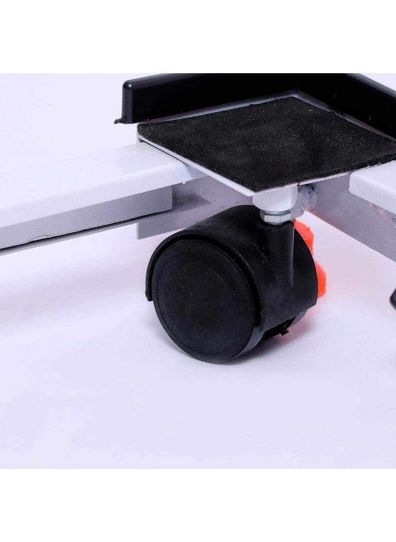 DIVI HOME DIVI HOMEAdjustable Wheeled Metal StandTrolley Suitable for Front and top Load Washing MachineRefrigeratorDishwasher Multipurpose Metal Trolley with Wheels White  - Image 5
