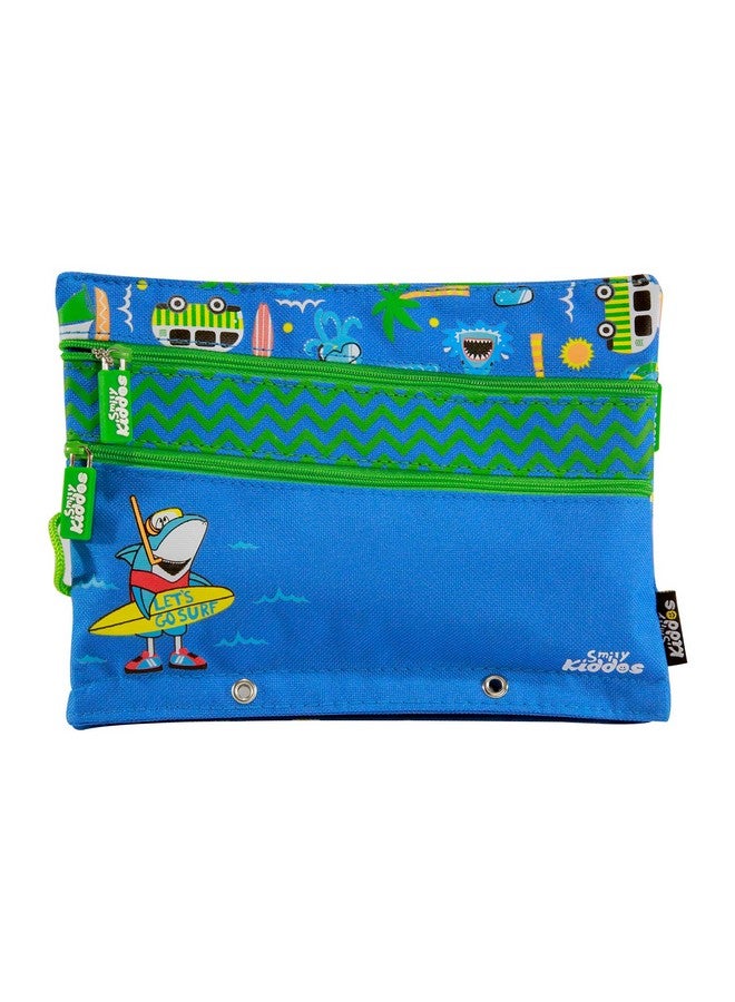 سمايلي كيدوز سمايلي كيدوس | حافظة أقلام أنيقة A5 (زرقاء) | حافظات أقلام للأطفال والمدارس | حافظة أقلام أنيقة للبنات | حافظة أقلام للأطفال | حافظة أقلام زرقاء | حافظة أقلام للأطفال - Image 1
