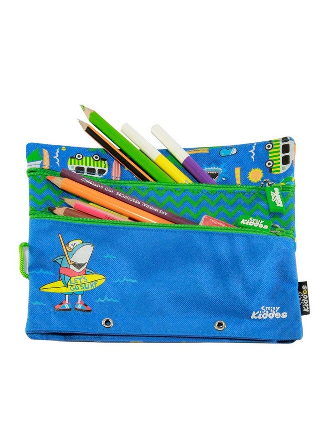 سمايلي كيدوز سمايلي كيدوس | حافظة أقلام أنيقة A5 (زرقاء) | حافظات أقلام للأطفال والمدارس | حافظة أقلام أنيقة للبنات | حافظة أقلام للأطفال | حافظة أقلام زرقاء | حافظة أقلام للأطفال - Image 4