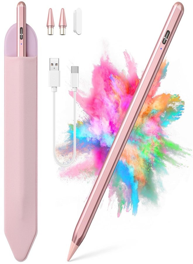 COO Stylus Pen for iOS&Android Touch Screens, Active Pencil for Samsung, Smart Digital Stylus Pens for Lenovo/Huawei/Vivo/Mi Tablets, iPhone/Google Pixel Smart Phones Drawing&Writing (Rose Gold) - Image 1