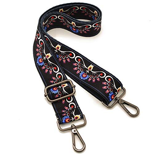 ROYGBCP Replacement Purse Strap Adjustable Crossbody Handbag Stripe Wide Bag Straps Guitar strap for Women - Image 1