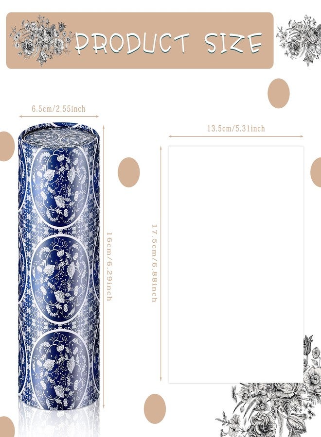 Vesici 16 Pieces Cylinder Tube Round Tissue Box Holder Car Cup Holder Dispenser Bulk Canned Facial Tissue Cover Disposable Travel Face Towel Napkin Container (Fresh Style) - Image 2