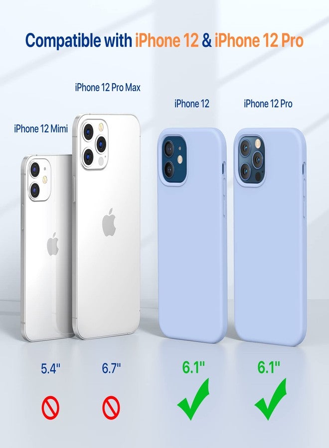 ميراكيس جراب Miracase متوافق مع iPhone 12 وiPhone 12 Pro، جراب من المطاط السائل من جل السيليكون لحماية الجسم بالكامل ومضاد للصدمات والسقوط لهاتف iPhone 12/12 Pro مقاس 6.1 بوصة، أرجواني قرنفلي - Image 2