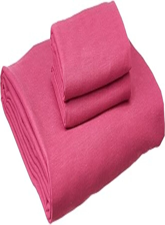 NICE HOME Fitting Bed Sheet Set - 2 Pillow Cases and 1 Bed Sheet - Size 200x200cm Burgundy