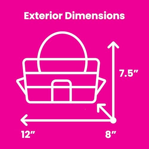 Everything Mary Teal Geometric Deluxe Store and Tote - Storage Organizer Bag for Crafts, Sewing, Paper, Art, Desk, Canvas, Supplies Storage Organization - Travel Art Box with Handle - Image 4
