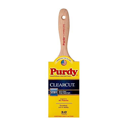 Purdy 144380130 Clearcut Series Sprig Flat Trim Paint Brush, 3 inch - Image 1
