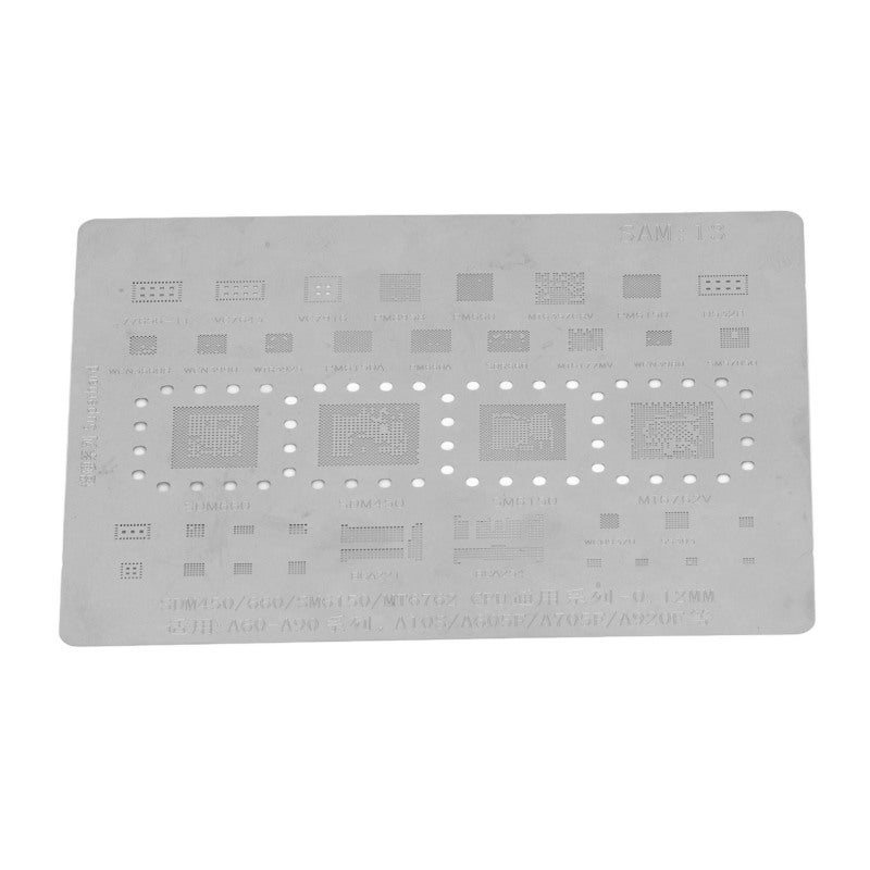 BGA Reballing Stencil 0.12mm Stainless Steel Phone CPU Rework Tool - Fast Tinning Accurate Positioning Stencil for SDM450 SM6150 MT6762 IC Chip Repair - Image 2