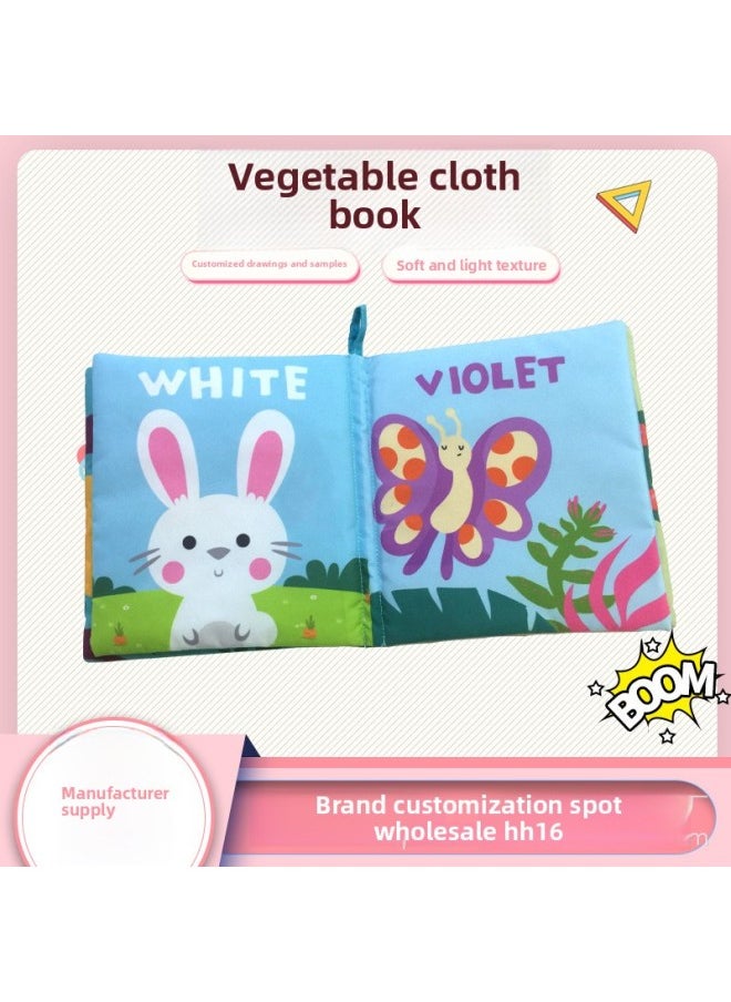 Generic - Vegetable Pattern 0-3 Years Old Baby Cloth Book Early Education Enlightenment Toys Can Bite Not Fade Direct Sales-Color:Blue - Image 1