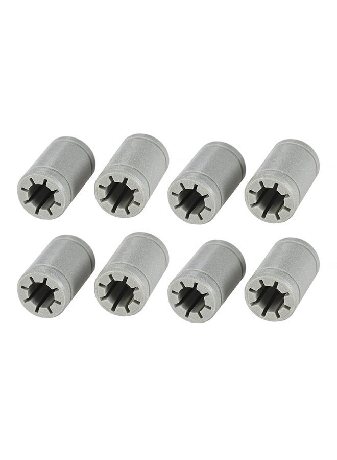 NIBEMINENT 8-Piece LM8UU 3D Printer Solid Polymer Bearing RJMP-01-08 Shaft Set Grey 