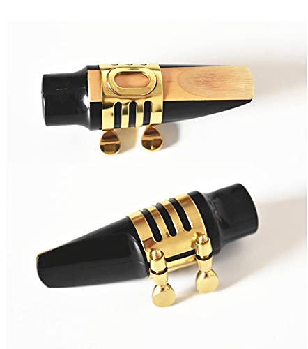 Jiayouy Gold Plated Soprano Saxophone Mouthpiece Ligature Double Screws Ligature Brass - Image 4