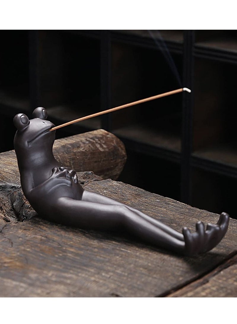 Y&D Frog Incense Stick Holder - Insense Stand with 45 Sandalwood Sticks  - Image 2