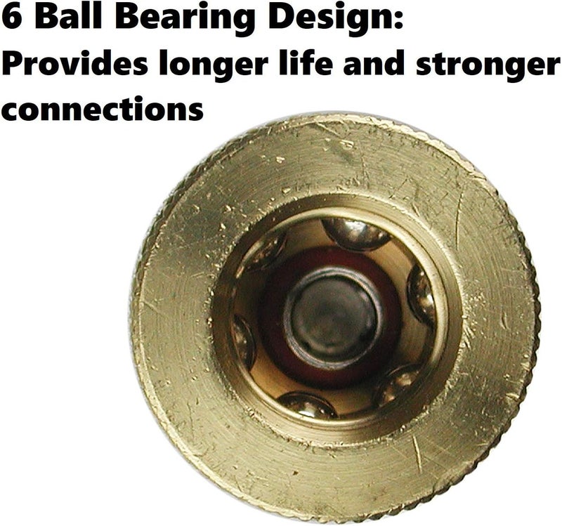 Primefit IC1414MB6B10P 14Inch 6Ball Brass Male Industrial Coupler Contractor Pack 10Piece - Image 5