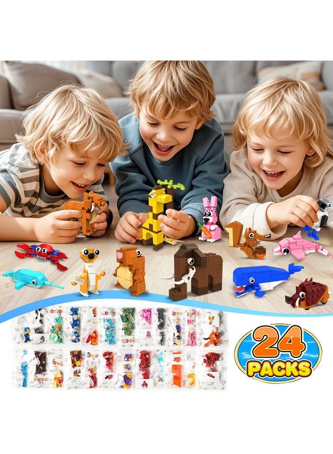 HOGOKIDS 24 Pack Large Building Set Party Favors for Kids - 1000 PCS Mini Blocks Toy to Build Realistic Animals, Goodie Bag Stuffers Classroom Prizes Easter Birthday Gifts for Boys Girls Ages 6-12 - Image 3