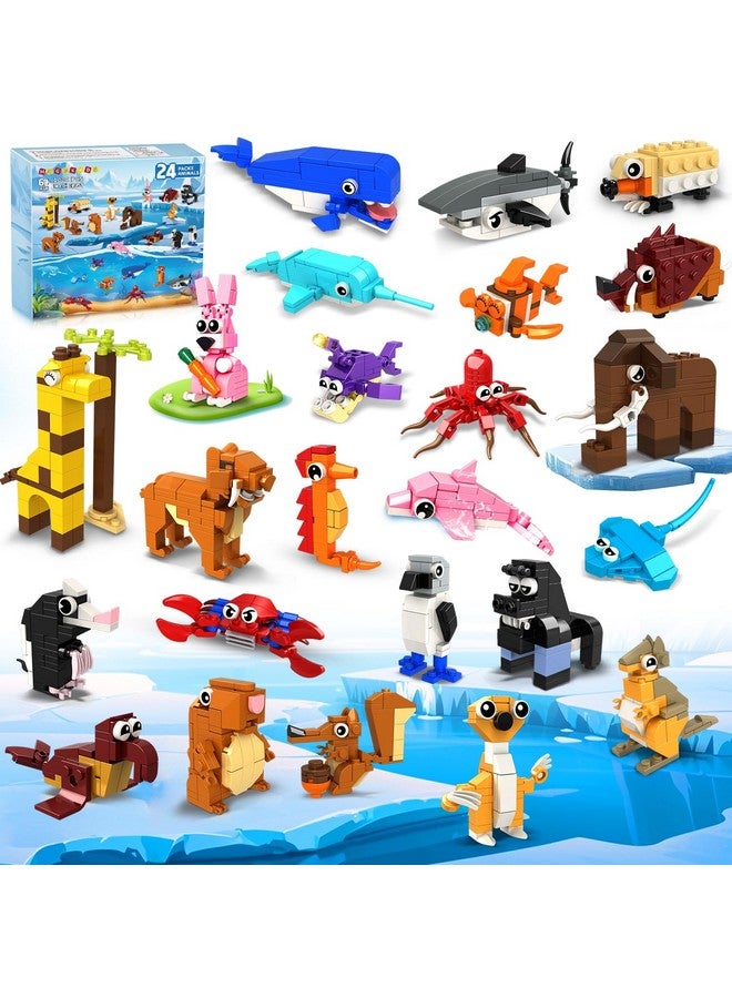 HOGOKIDS 24 Pack Large Building Set Party Favors for Kids - 1000 PCS Mini Blocks Toy to Build Realistic Animals, Goodie Bag Stuffers Classroom Prizes Easter Birthday Gifts for Boys Girls Ages 6-12 - Image 1
