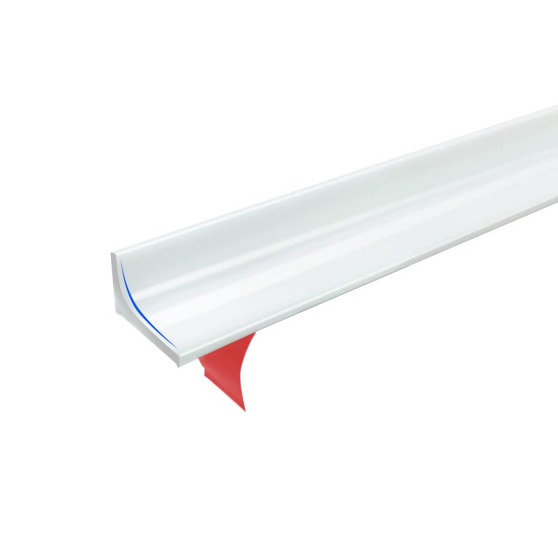 KLYWUN 39inch Shower Threshold Water Dam Keep Water In Shower or Countertop Dry Apply Toapply To Countertop Shower Bathroom Bathtub Self Adhesive Caulk Seal Strip Edge White