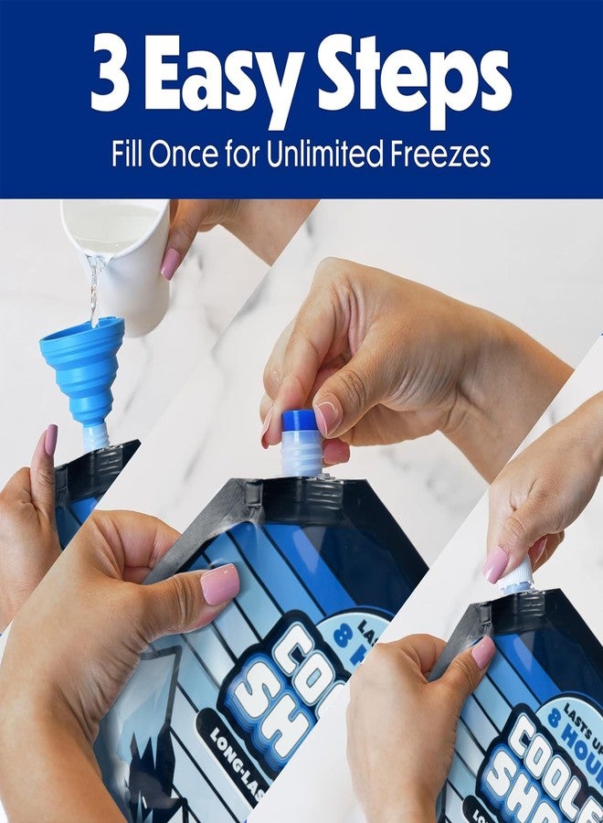Cooler Shock Reusable Ice Packs for Cooler - Long-Lasting Freezer Packs with Built-in Handle - All-Purpose Medium Size, Pack of 4 - Image 5