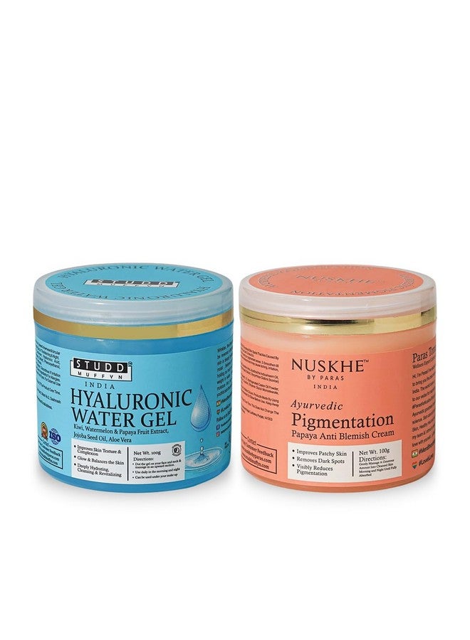 Nuskhe By Paras Am Pm Combo | Special Hyaluronic Gel And Pigmentation Cream Combo For Glowing Skin (Each 100 Ml) (Pack Of 2) - Image 1