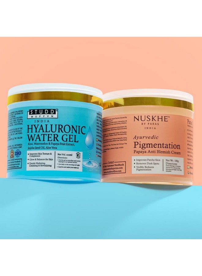 Nuskhe By Paras Am Pm Combo | Special Hyaluronic Gel And Pigmentation Cream Combo For Glowing Skin (Each 100 Ml) (Pack Of 2) - Image 2