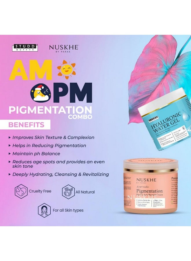 Nuskhe By Paras Am Pm Combo | Special Hyaluronic Gel And Pigmentation Cream Combo For Glowing Skin (Each 100 Ml) (Pack Of 2) - Image 5