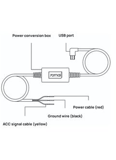 Generic Hardwire Cable Kit for 24H Parking Monitoring A500 A800 DashCam Widemidrive up02  - Image 4