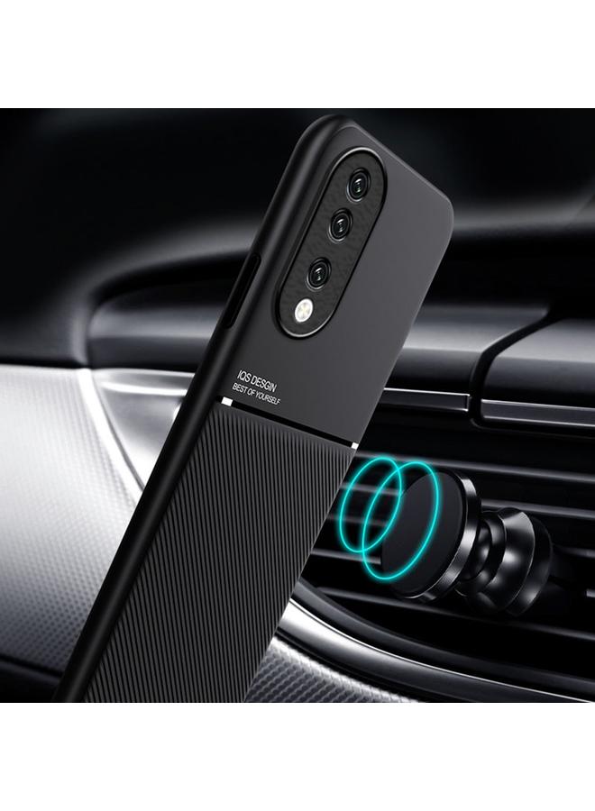 S-TOP Case For Honor 90 Classic Tilt Strip Grain Magnetic PC Hybrid TPU Phone Case - Image 5
