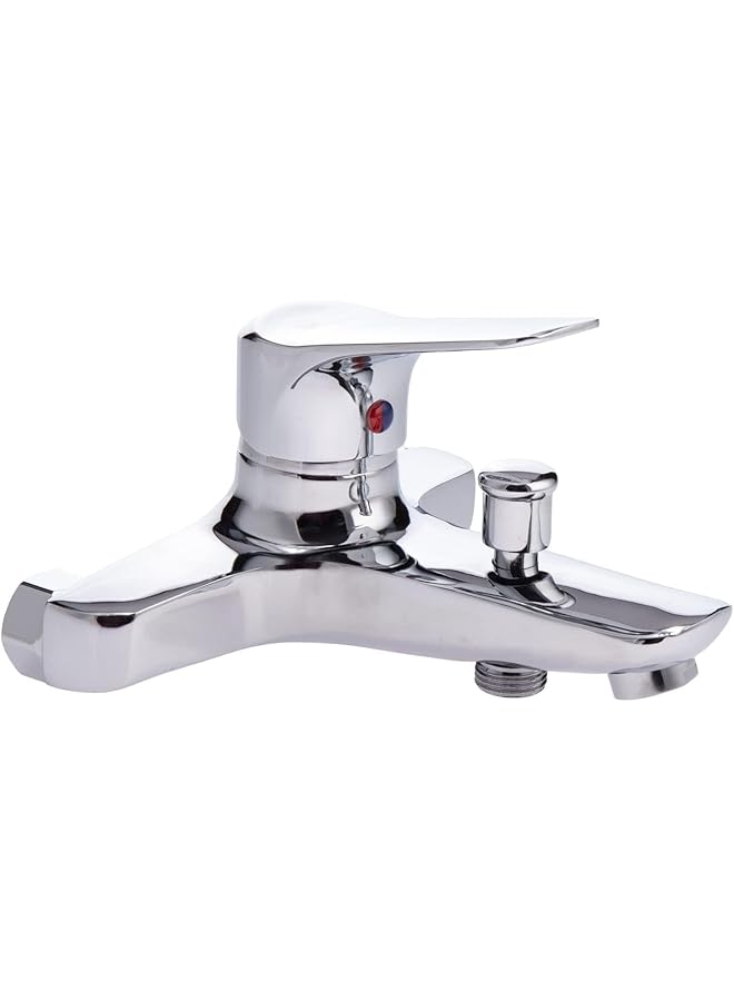 The Bros Shower Mixer Rossi, Single Lever, Bathtub Faucet, Shower Tap, Heavy Duty Metal Body, Mirror-Chrome Finish, High and Soft Flow, Water Saving, with Handheld Shower Head Set - Image 1