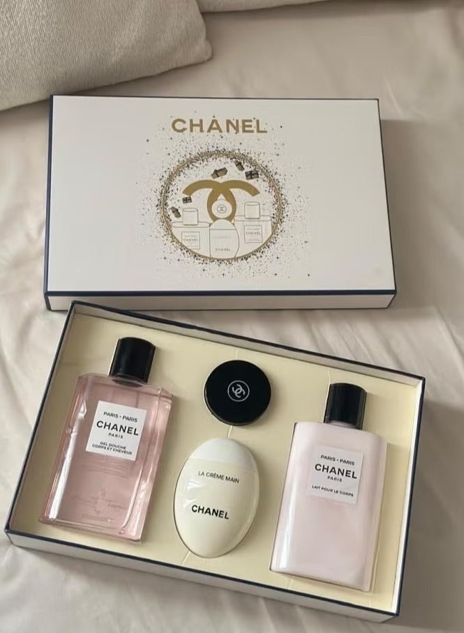 شانيل Chanel Shower Gel Lotion Hand Cream and Lip Balm Set