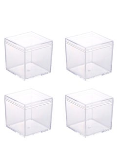 Clear Acrylic Boxes with Lid - 4 Pack 5.5 x cm Small Lucite for Gifts, Weddings, Party Favors, Treats, Candies & Accessories, Plastic Storage - pzsku/Z377D2812380B0B7C19BFZ/45/_/1704622537/4ed7f477-6071-4f5b-9aef-19ef42f4d870