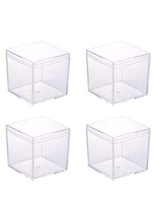 Clear Acrylic Boxes with Lid - 4 Pack 5.5 x cm Small Lucite for Gifts, Weddings, Party Favors, Treats, Candies & Accessories, Plastic Storage - pzsku/Z377D2812380B0B7C19BFZ/45/_/1704622537/4ed7f477-6071-4f5b-9aef-19ef42f4d870