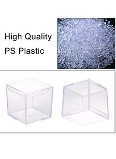Y&D Clear Acrylic Boxes with Lid - 4 Pack 5.5 x cm Small Lucite for Gifts, Weddings, Party Favors, Treats, Candies & Accessories, Plastic Storage  - Image 3