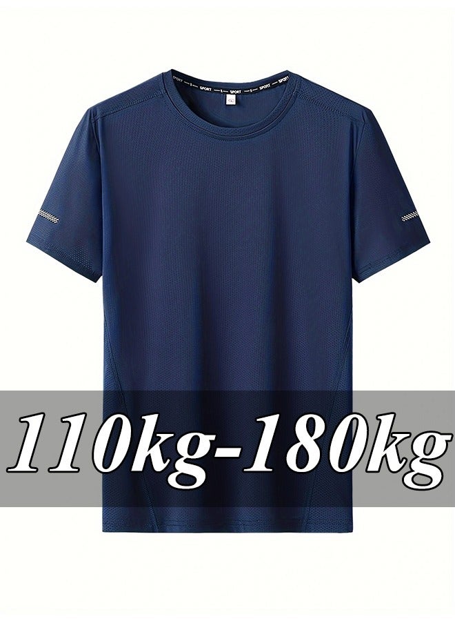 PATELIS PLUS Size 7XL for Men Quick Drying and cool feeling T-shirt for Men Round Neck Plus Size  sport Short Sleeve Oversized T Shirt  - Image 1
