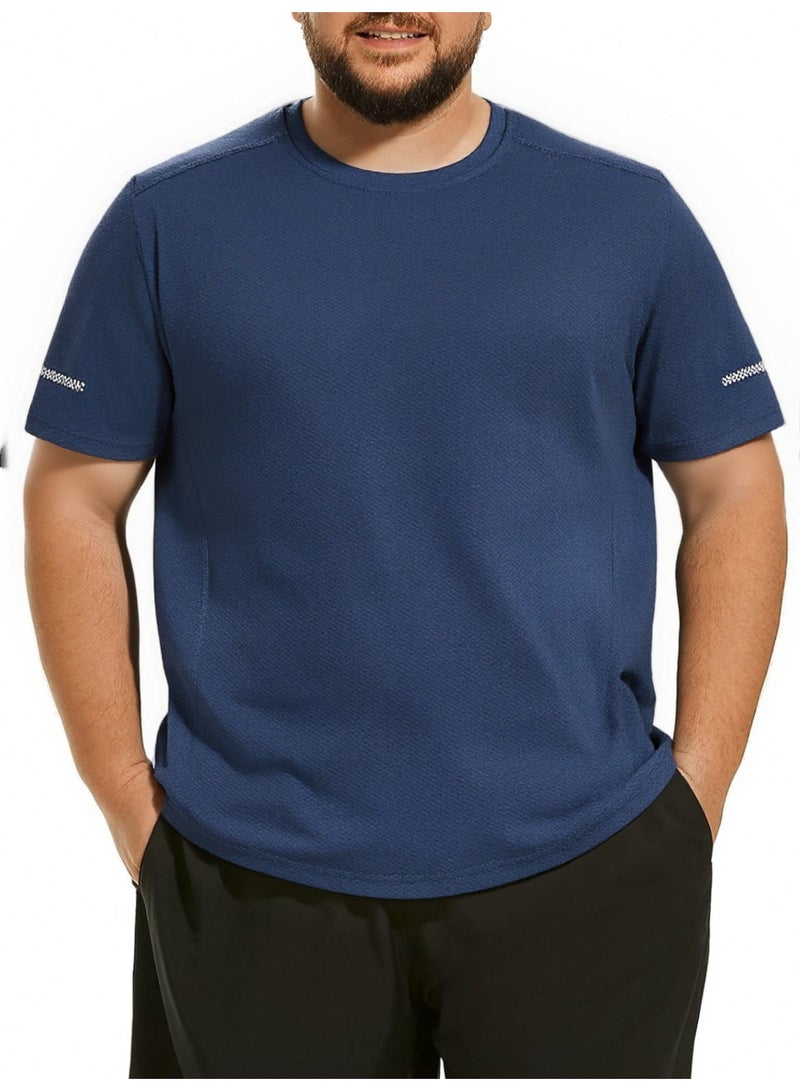 PATELIS PLUS Size 7XL for Men Quick Drying and cool feeling T-shirt for Men Round Neck Plus Size  sport swim  Short Sleeve Oversized T Shirt - Image 3