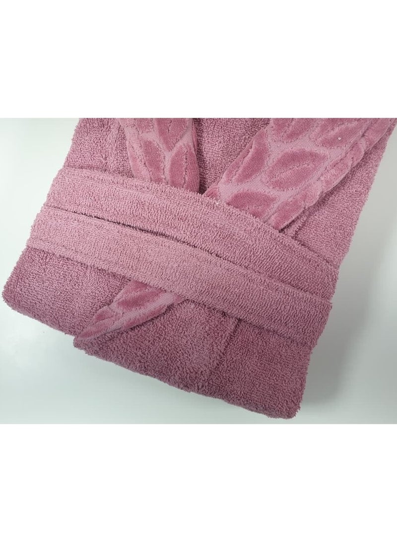 نورباك طقم روب حمام عائلي مكون من 10 قطع للنساء والرجال من القطن/مقاس فري سايز-سكري/وردي غامق - Image 3