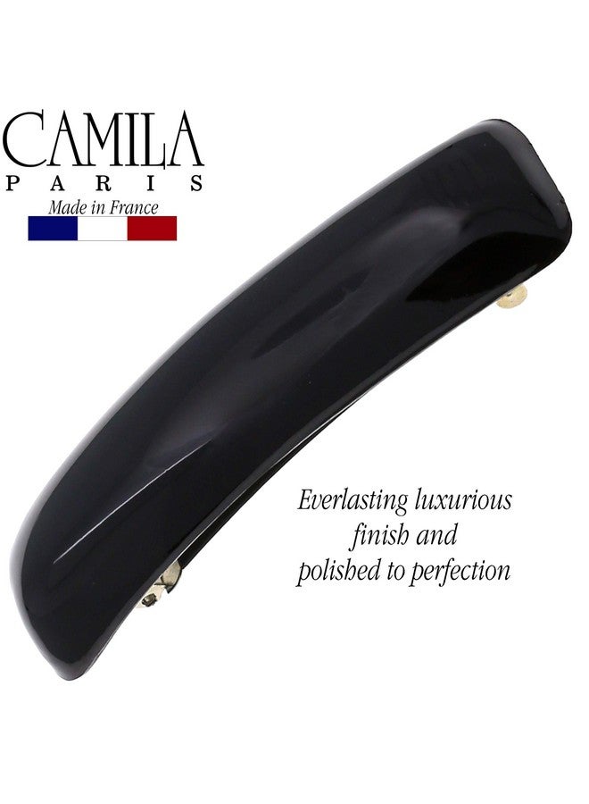 CAMILA Paris Cp3019 French Hair Barrette Clip For Girls Black Rubberized Metal Clasp Strong Hold Grip Hair Clips For Women No Slip Durable And Styling Girls Hair Accessories Made In France - Image 2