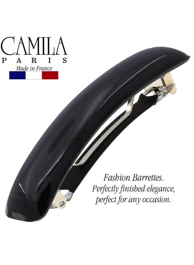 CAMILA Paris Cp3019 French Hair Barrette Clip For Girls Black Rubberized Metal Clasp Strong Hold Grip Hair Clips For Women No Slip Durable And Styling Girls Hair Accessories Made In France - Image 4