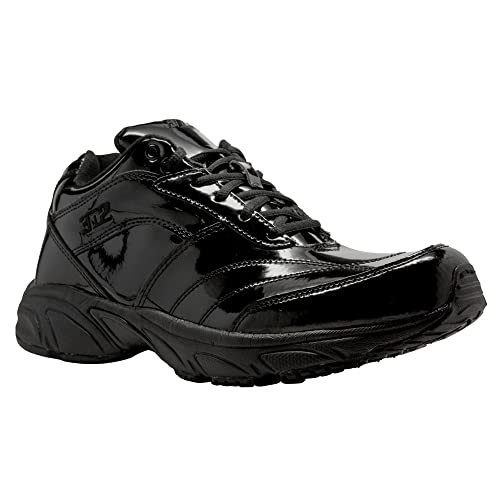 3N2 Reaction Basketball Black Referee Shoes for Men Full Grip Leather Sneakers with Tractional Sole Size 75 Wide - Image 1