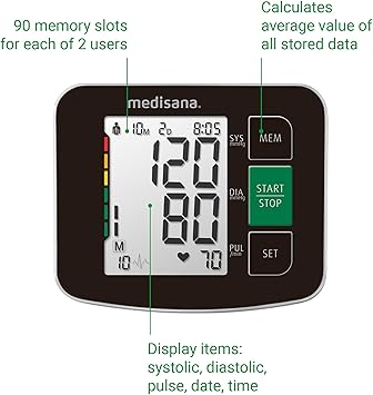 Medisana BU 516 Upper Arm Blood Pressure Monitor Precise Blood Pressure and Pulse Measurement with Memory Function Traffic Light Scale Function to Indicate an Irregular Heartbeat - Image 5