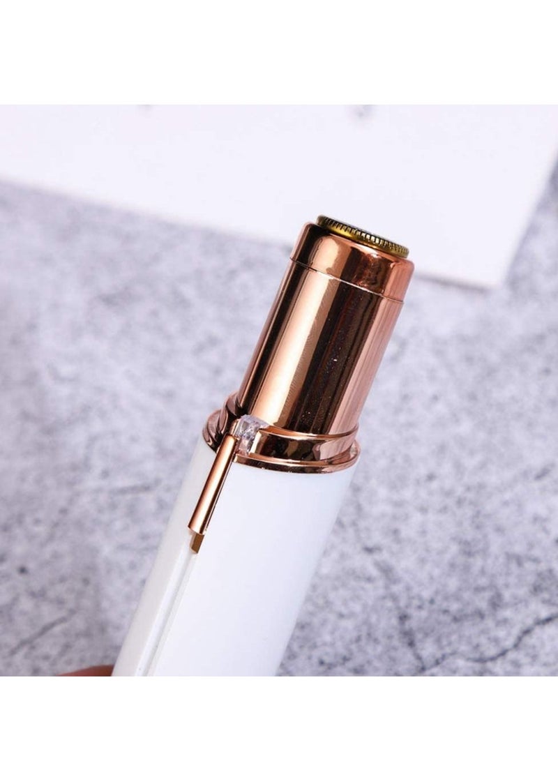 أداة إزالة شعر الوجه للسيدات، أداة تشذيب شعر الوجه المحمولة غير المؤلمة لإزالة شعر الوجه الخفيف والذقن والشفة العليا بشكل فعال وبدون عيوب (أبيض) - Image 1