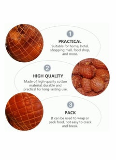 SYOSI Meat Netting Roll Cotton Smoked Meat Poultry Ham Netting Roll Wrapping Net Meat Tying Roll for Meat Cooking, The Sausage Maker 4Pcs, 1m  - Image 4