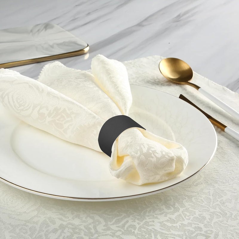 Germiwipe Napkin Bands,Paper Napkin Rings Self Adhesive,Silverware Wraps Bands (Black - 500pcs) - Image 5