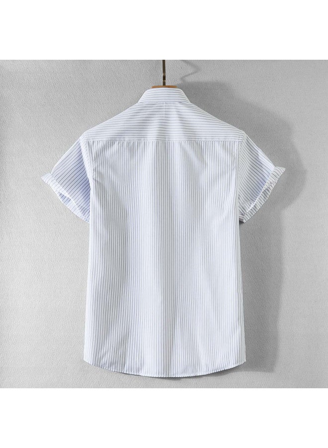 Fomoce cool Summer Solid Color Men's Short Sleeve Shirt - Image 4