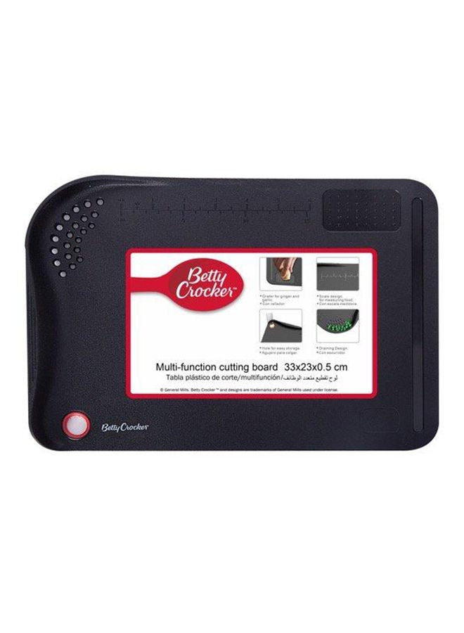 Plastic Multifunction Cutting Board Black