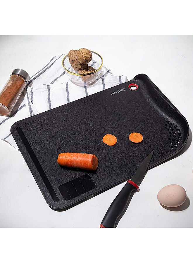 Plastic Multifunction Cutting Board Black