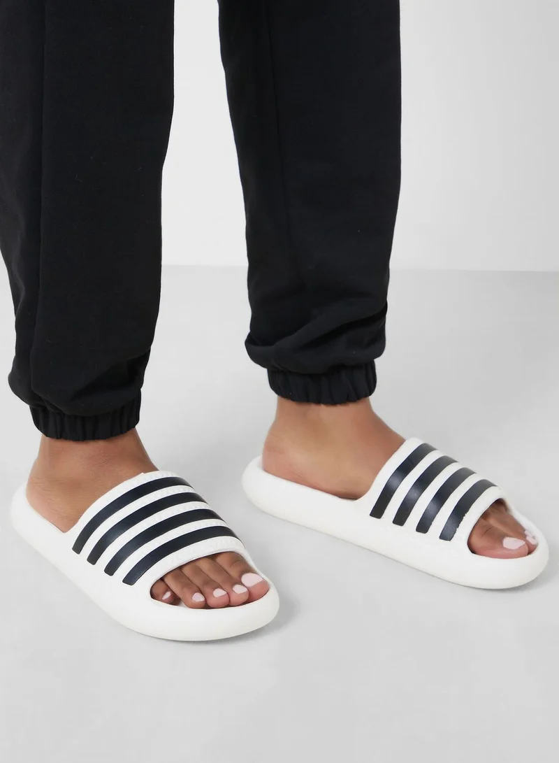 Ginger Striped Strap Slides