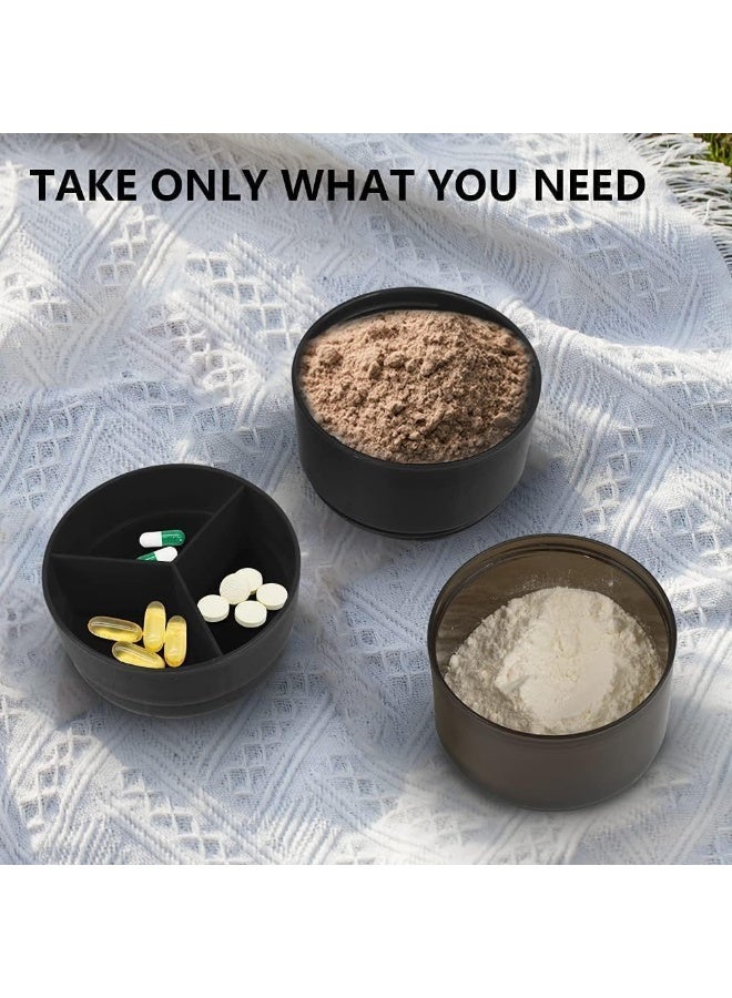 SPIDER Protein Shaker, Protein Shaker with Powder Compartment, Mixing Bottle Shaker, 500 ml, Fitness Cup, Shaker, Leak-Proof with Blender Ball, with 2 Containers, 1 Pill Compartment, for Protein, Diet - Image 4